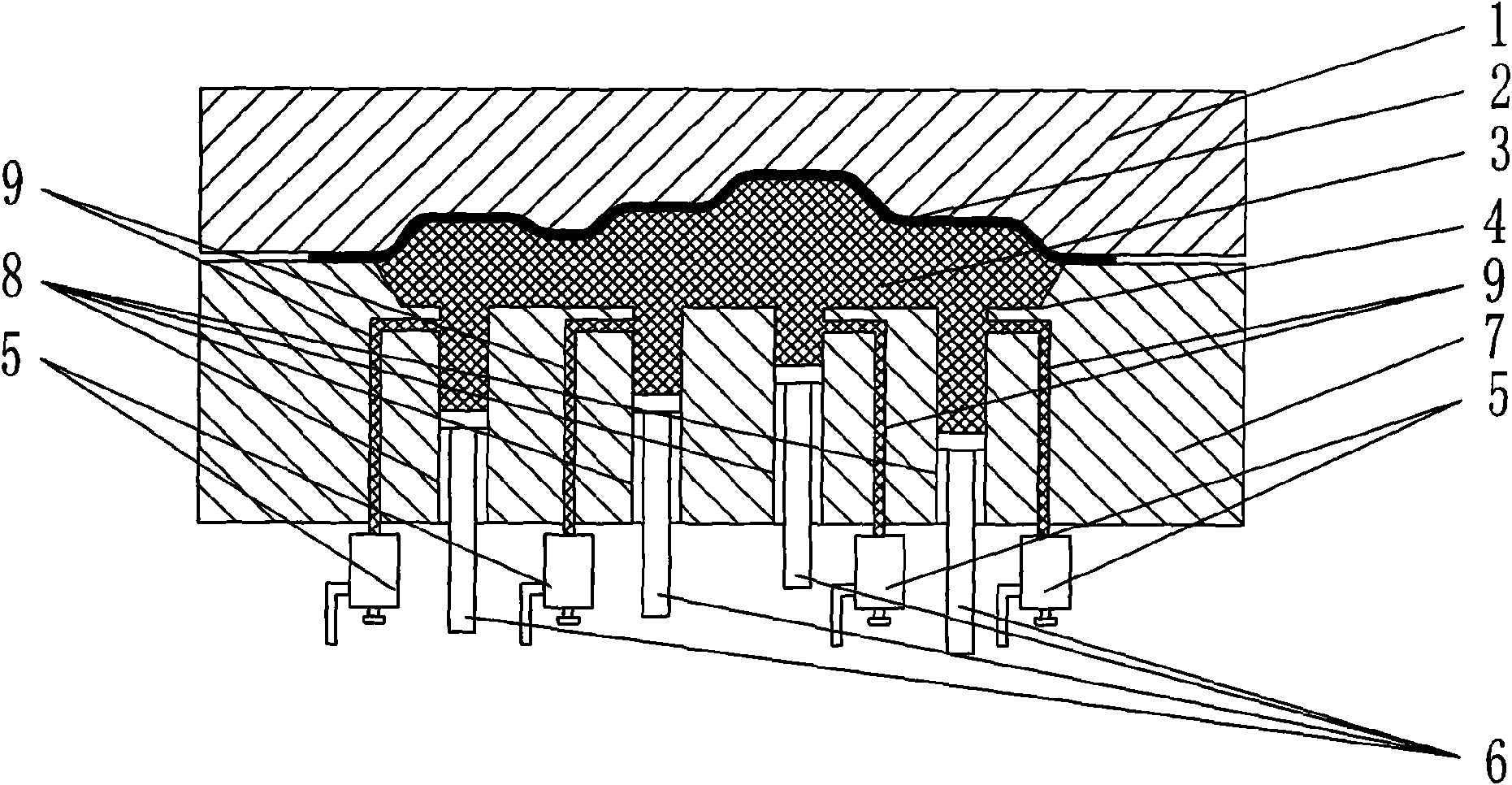 Pressure control method for forming aluminum alloy covering part viscoelastic-plastic soft mode