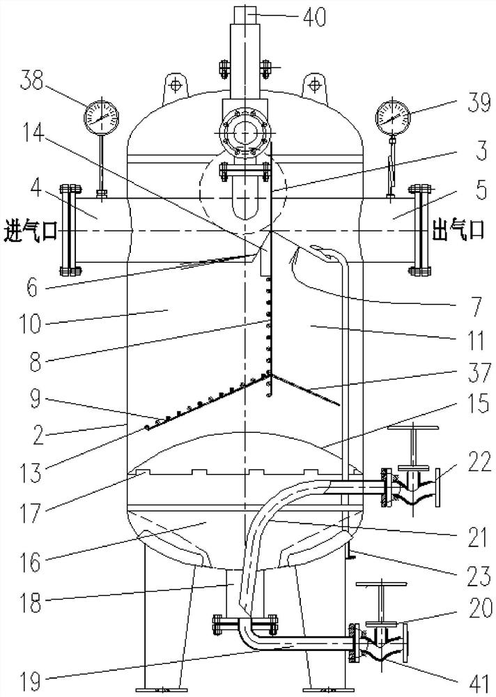 Device for transforming compressed air pipeline in ship industry and transforming method