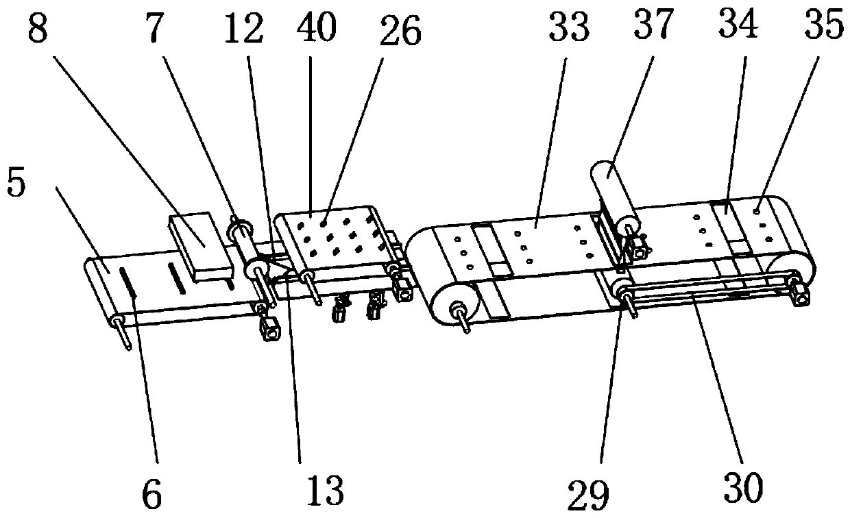 Crumb removing and sterilization integrated conveyor