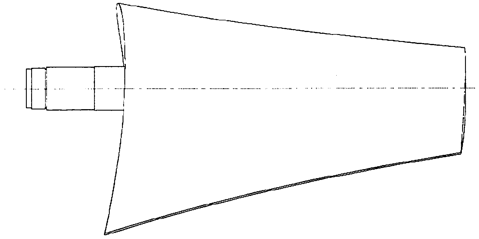 Carbon fiber composite foam core sandwich structure wind tunnel fan blade and molding method