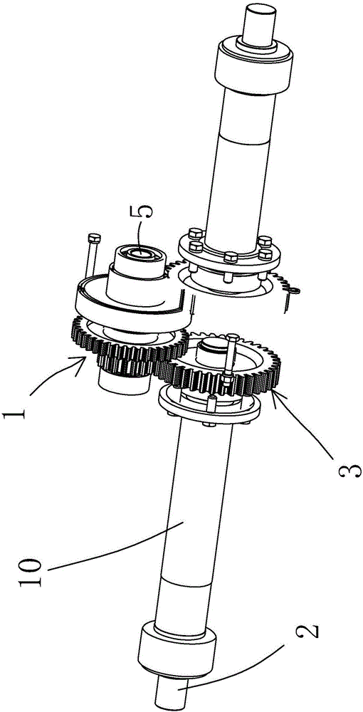 Walking power output mechanism of combine-harvester