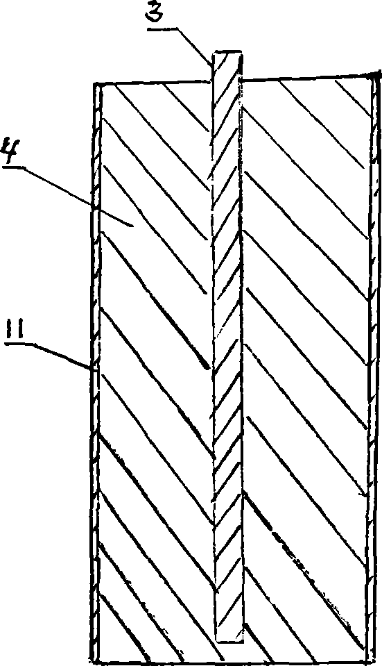 Electric core used for secondary lithium battery and preparation