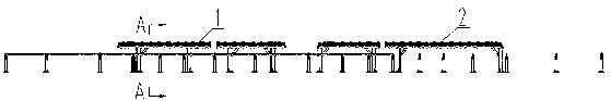 Roof steel structure pairing device in railway vehicle