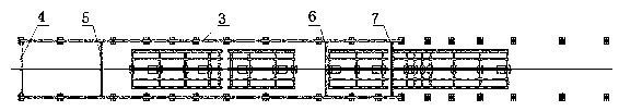 Roof steel structure pairing device in railway vehicle