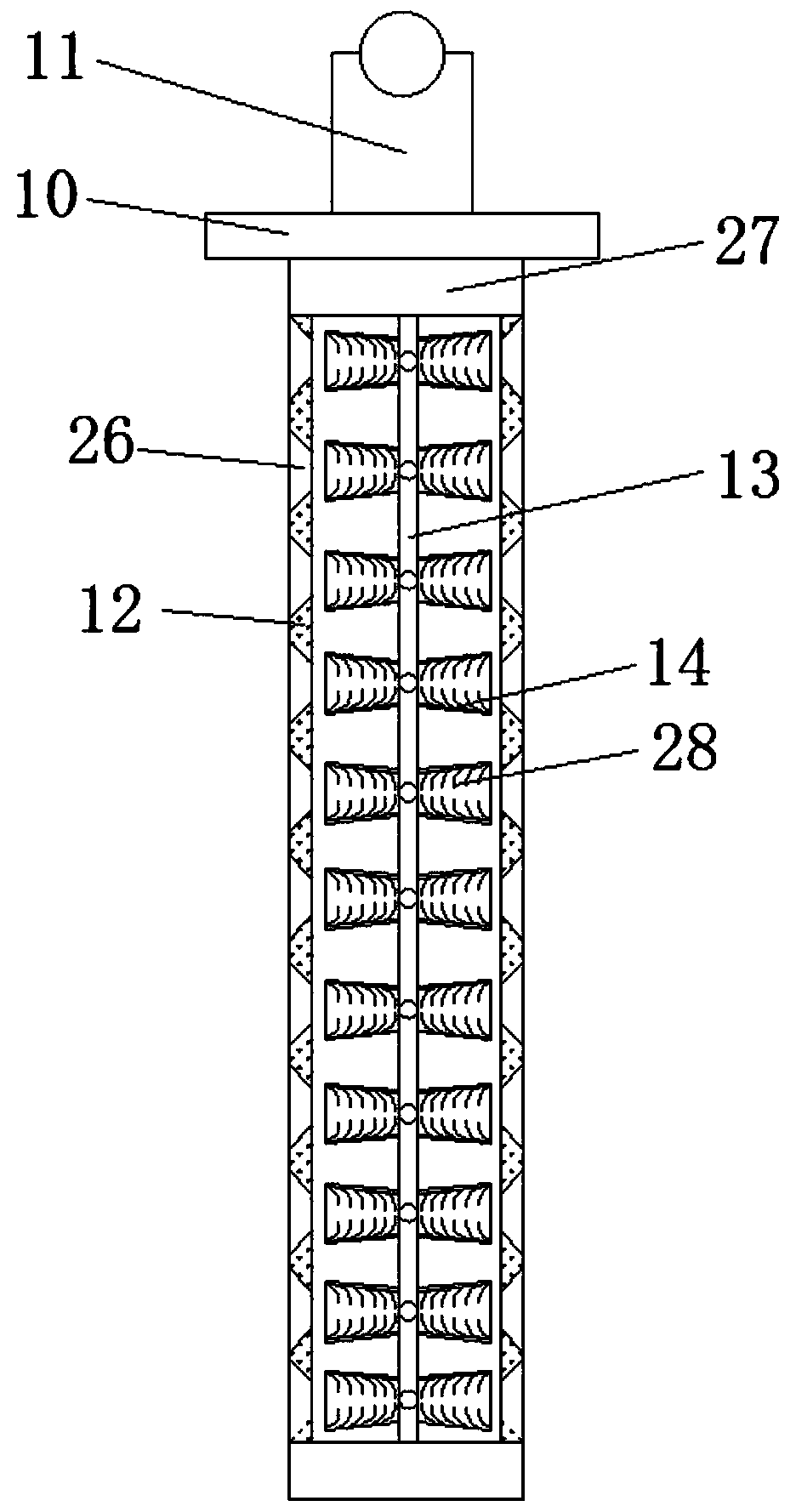 Waste gas circulating treatment device convenient to clean