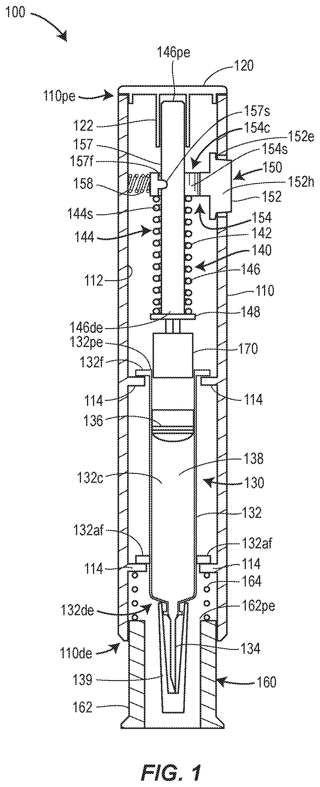 Autoinjector with shock reducing elements