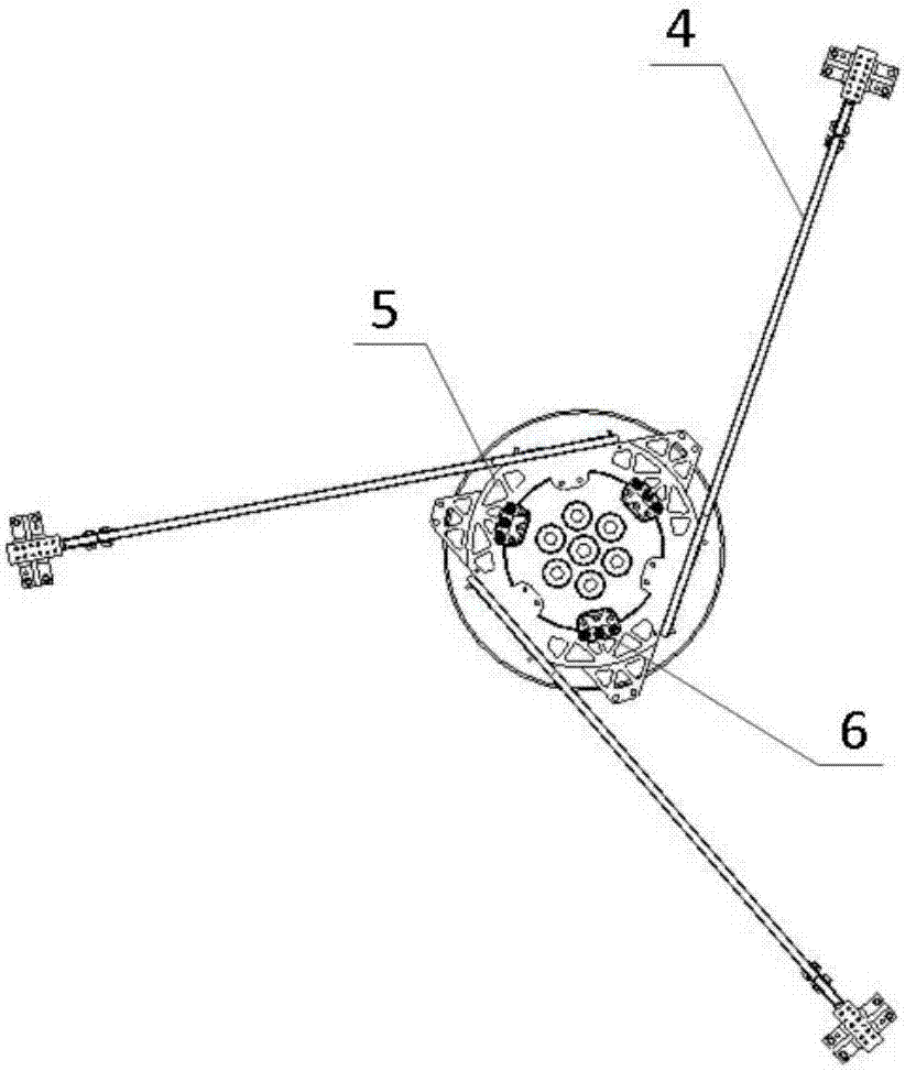 Sectional-type secondary mirror high-stability support structure