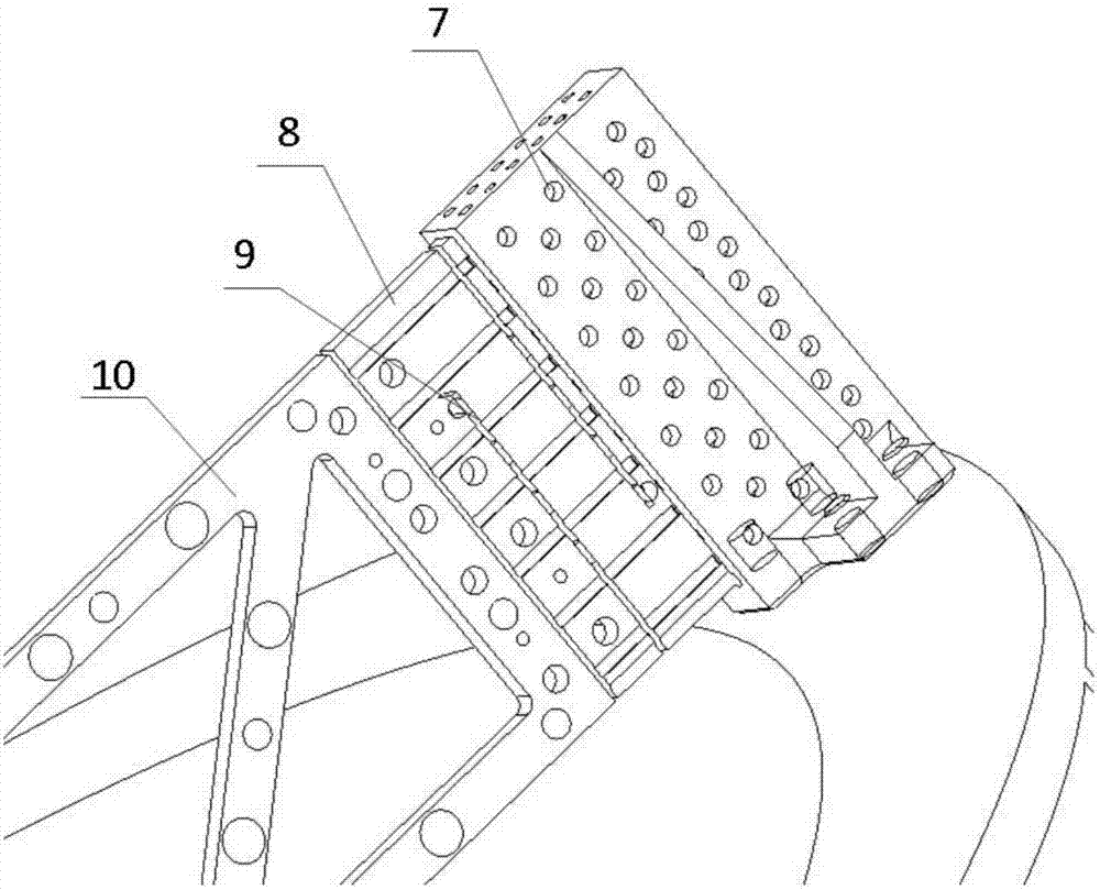 Sectional-type secondary mirror high-stability support structure