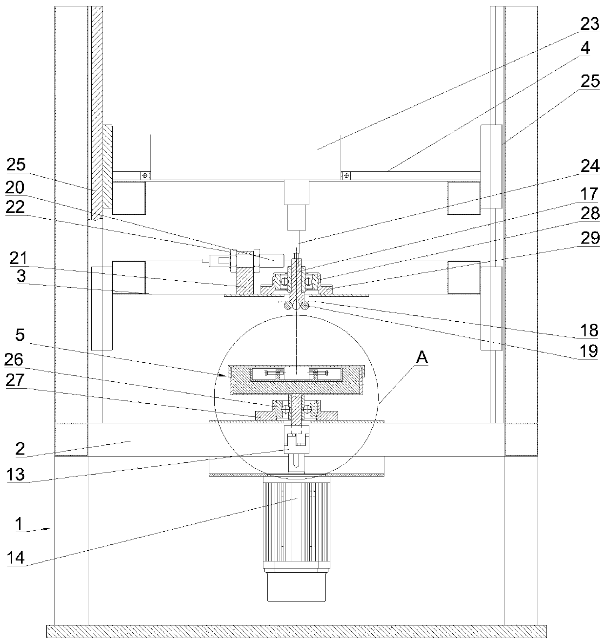 Non-contact type mechanical energy transmission test platform and test method thereof