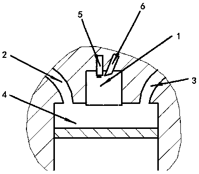 Precombustion system with gas-carried nozzle, internal combustion engine and precombustion control method