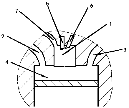 Precombustion system with gas-carried nozzle, internal combustion engine and precombustion control method