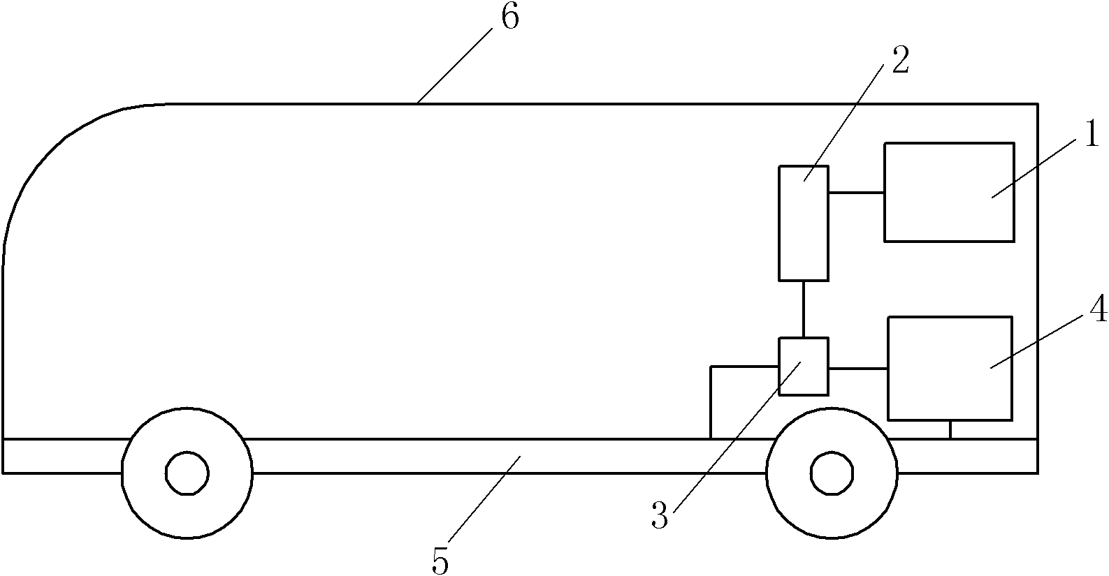 Horizontal low-temperature insulating air cylinder and vehicle power system taking gas as power source