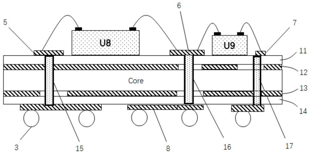 A 64-channel analog quantity acquisition BGA package chip