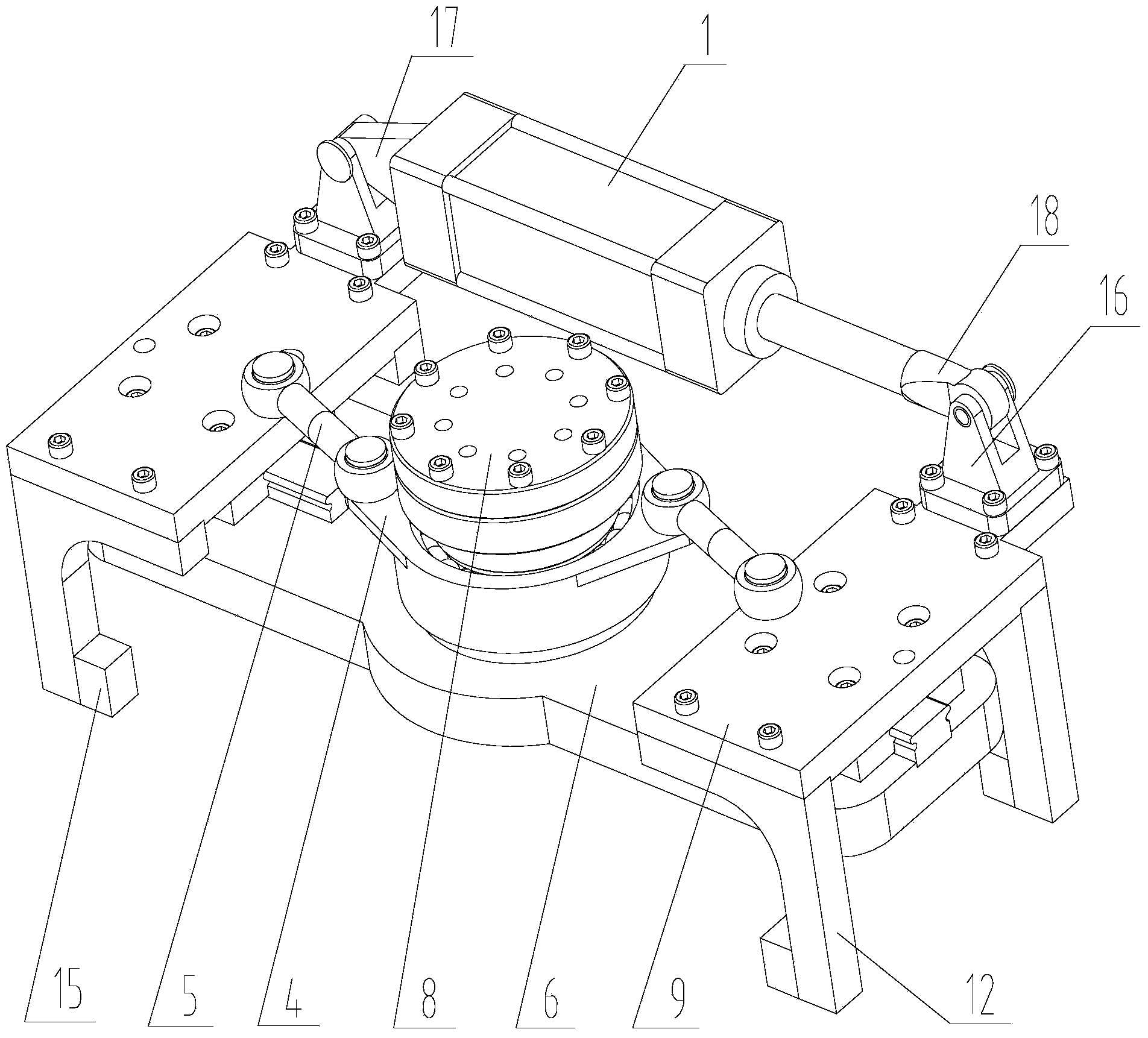 Parallel clamping device and method for robot end