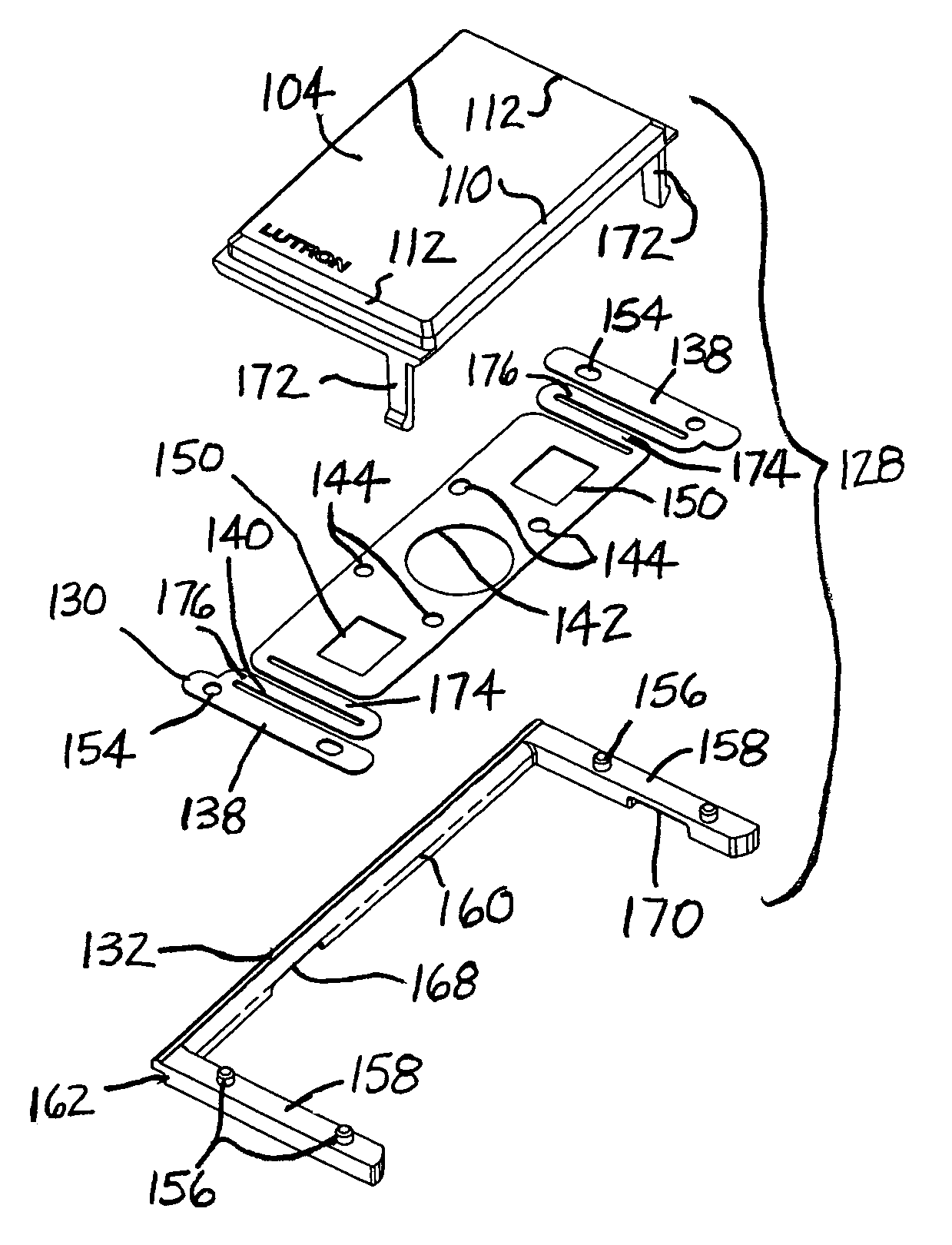 Button mount for a lighting control