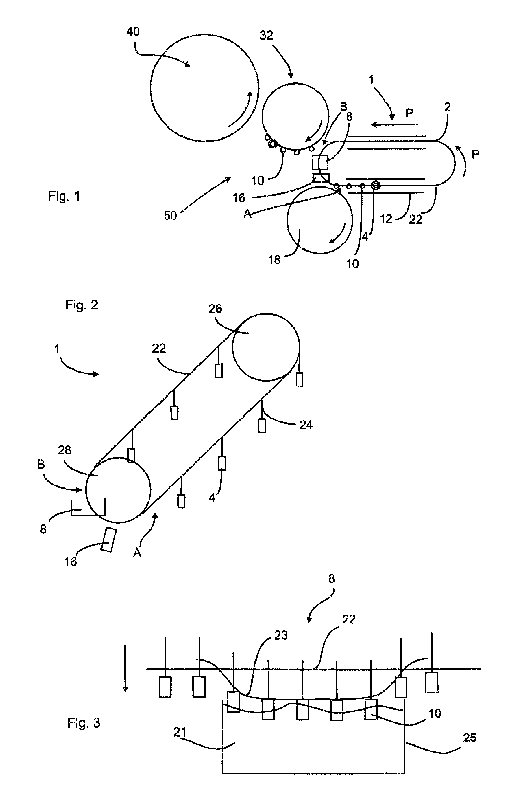 Apparatus for treating containers including carrier sterilisation