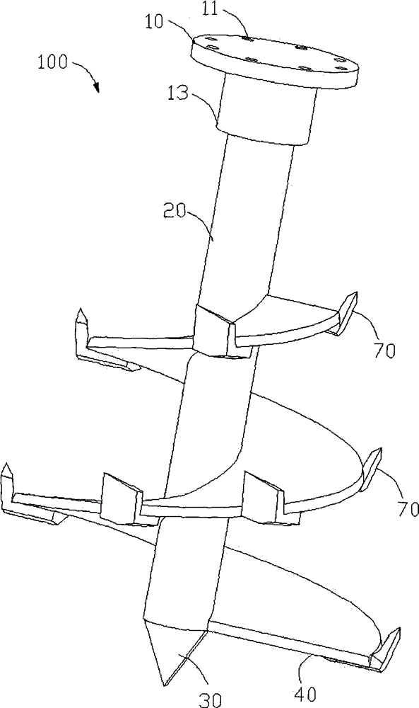 Subsoiling machine drill structure