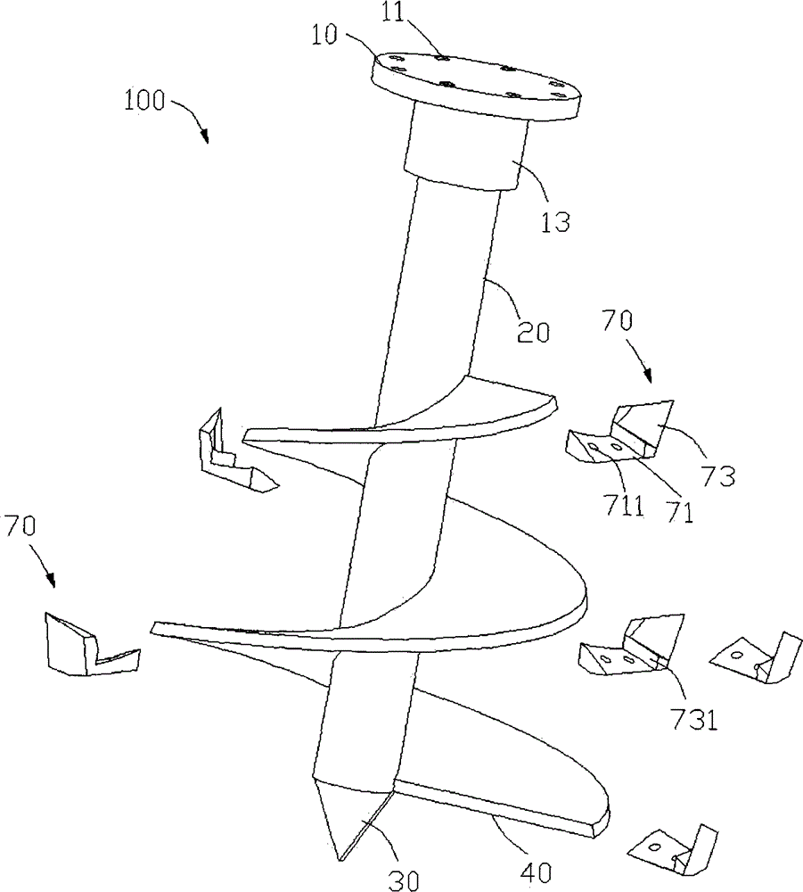 Subsoiling machine drill structure