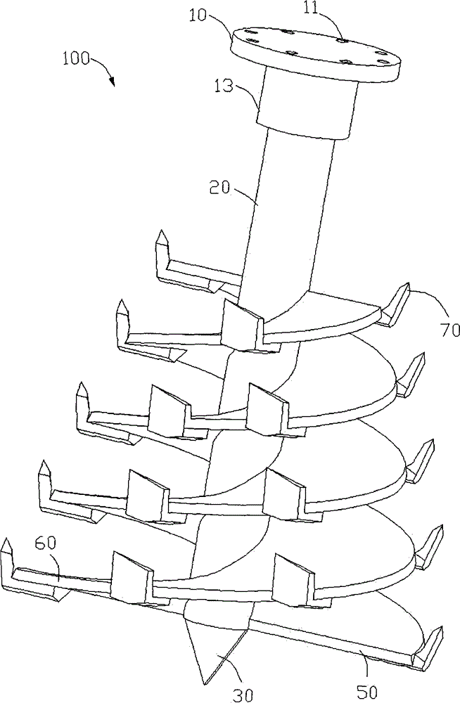 Subsoiling machine drill structure