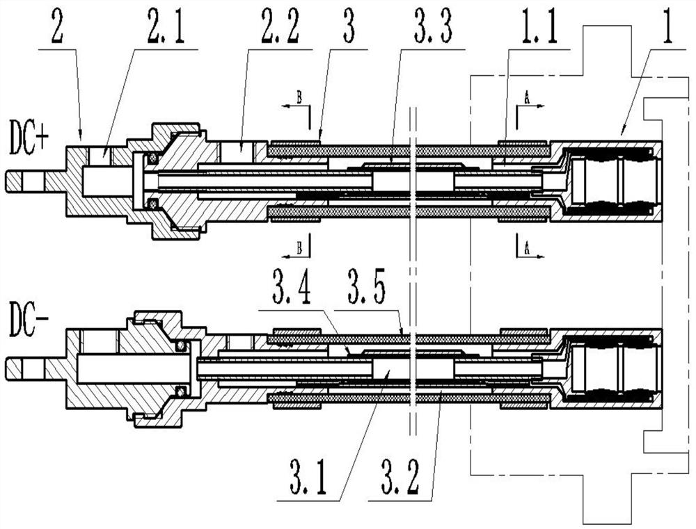 A liquid-cooled cable for a new energy electric vehicle liquid-cooled charging socket