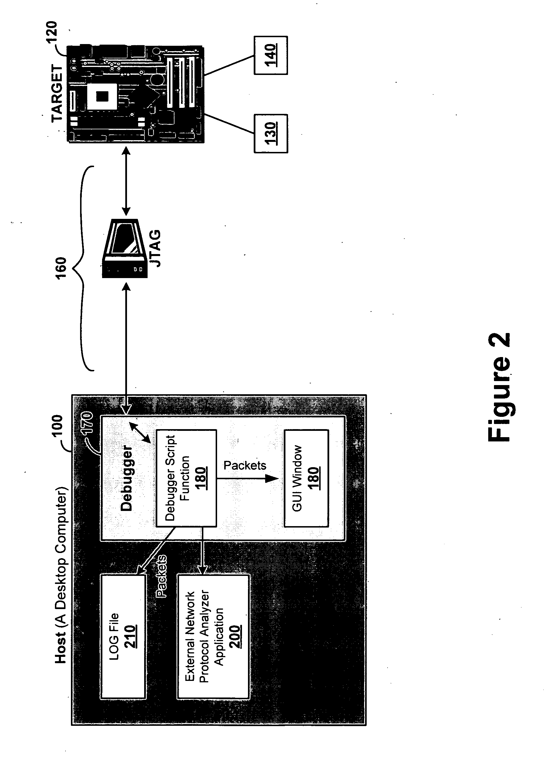 Network traffic monitoring using embedded target-side analyzer during embedded software development