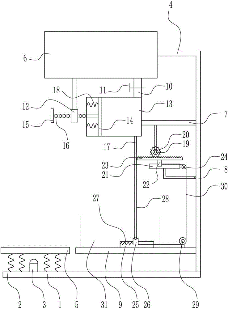 Automatic feeding device for dairy cows in animal husbandry