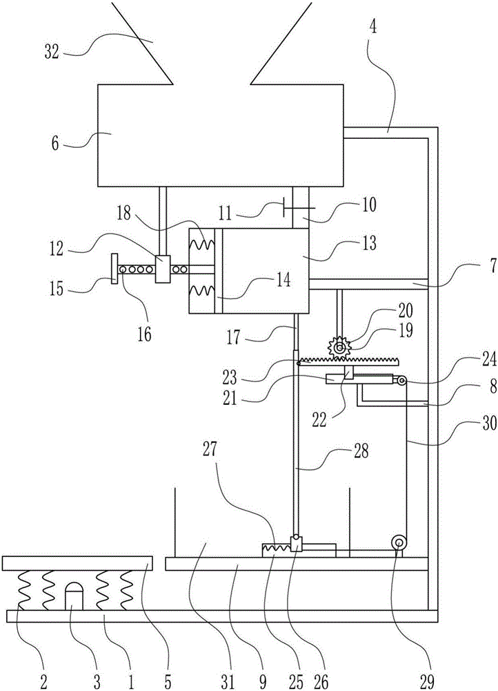 Automatic feeding device for dairy cows in animal husbandry