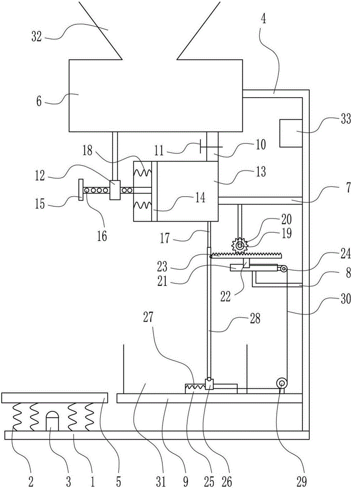 Automatic feeding device for dairy cows in animal husbandry