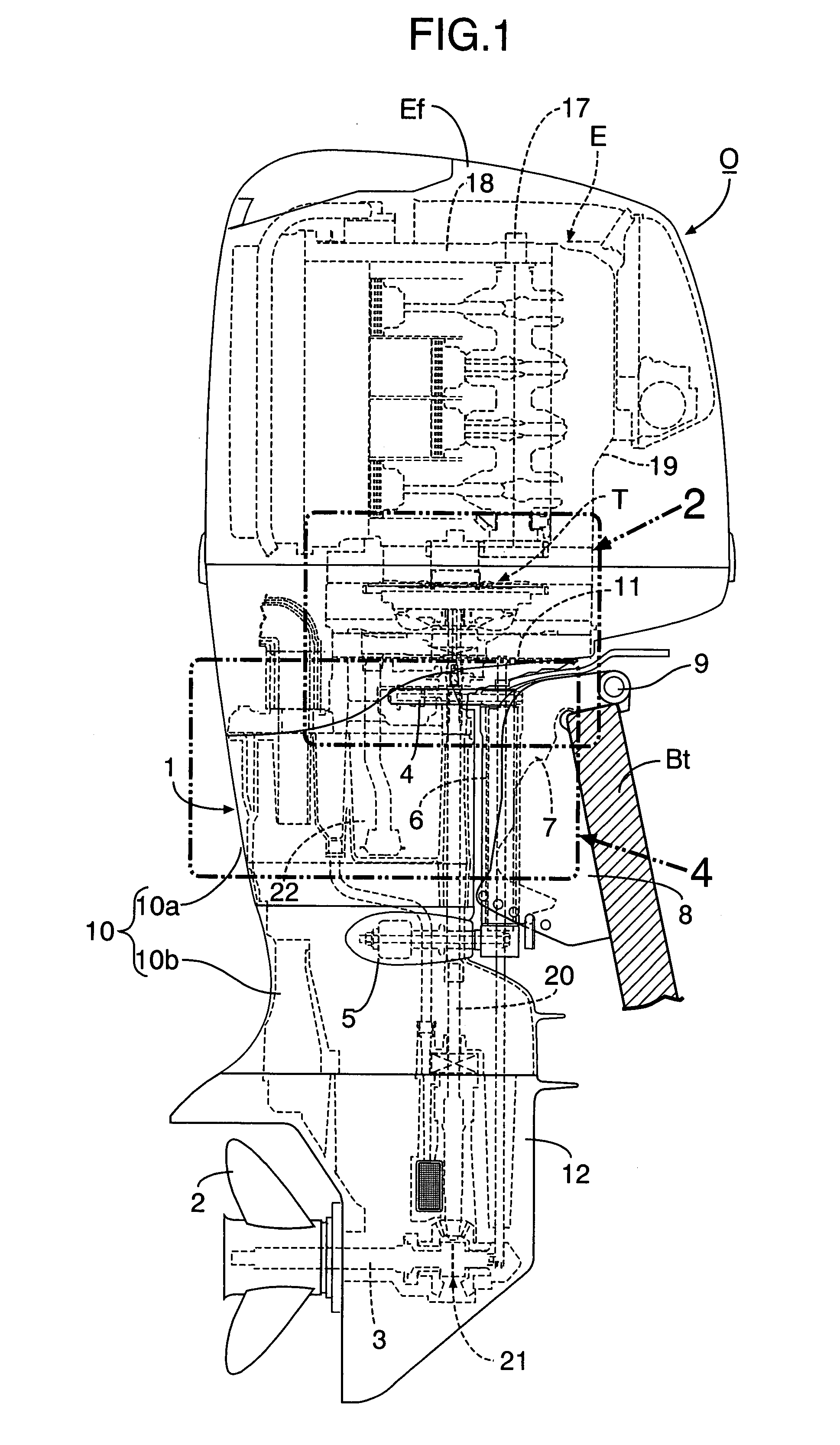 Vertical power unit and outboard engine system