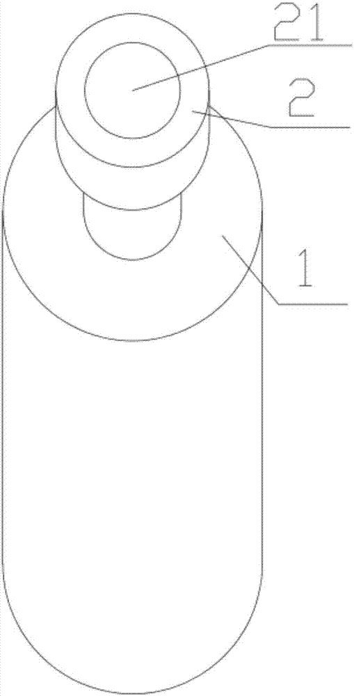 Liquid sample feeding bottle and liquid sample feeding method used for microcell X-ray fluorescence spectrometer