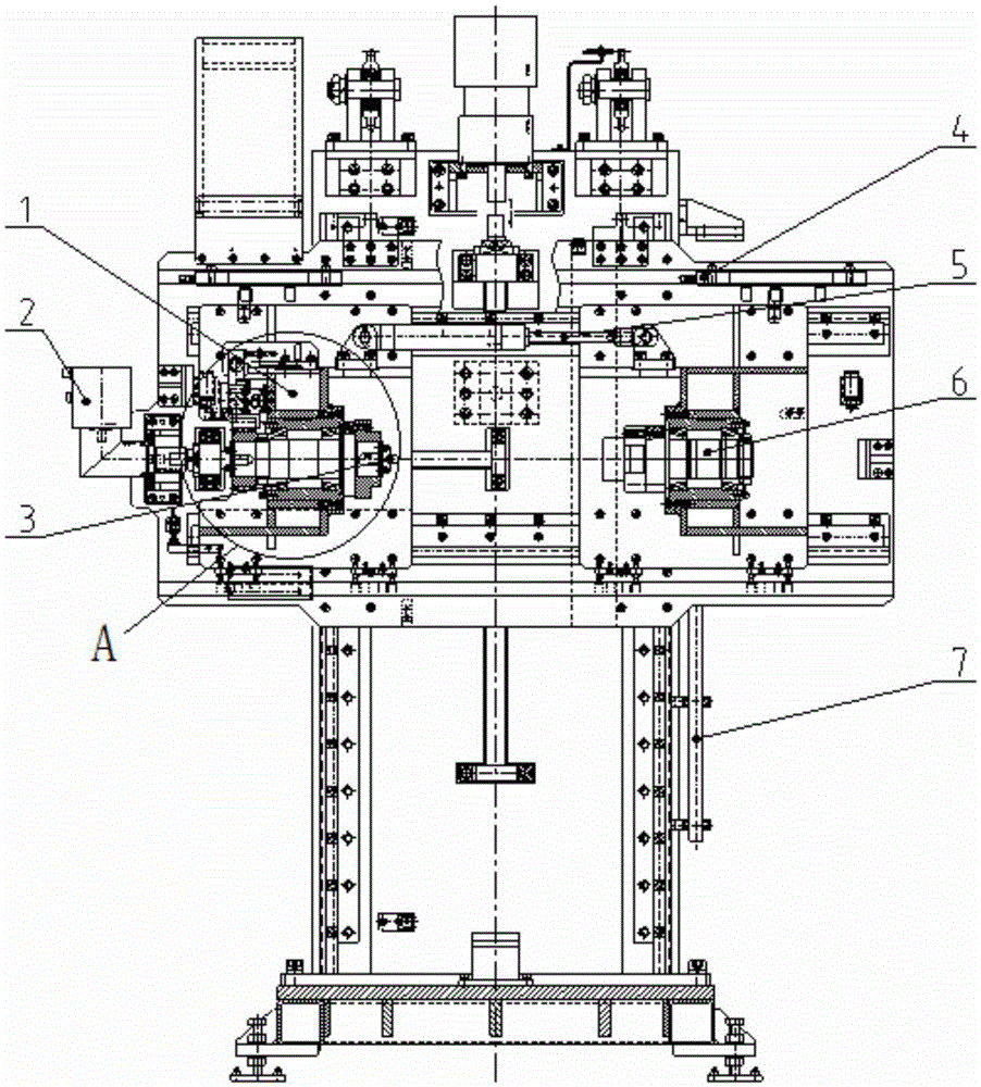 Automatic accurate overturning machine for heavy truck speed changing box assembling