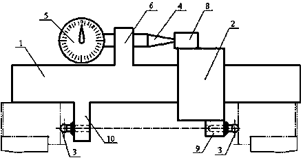 Detecting device for detecting diameters of cylinders and inner diameters of round holes