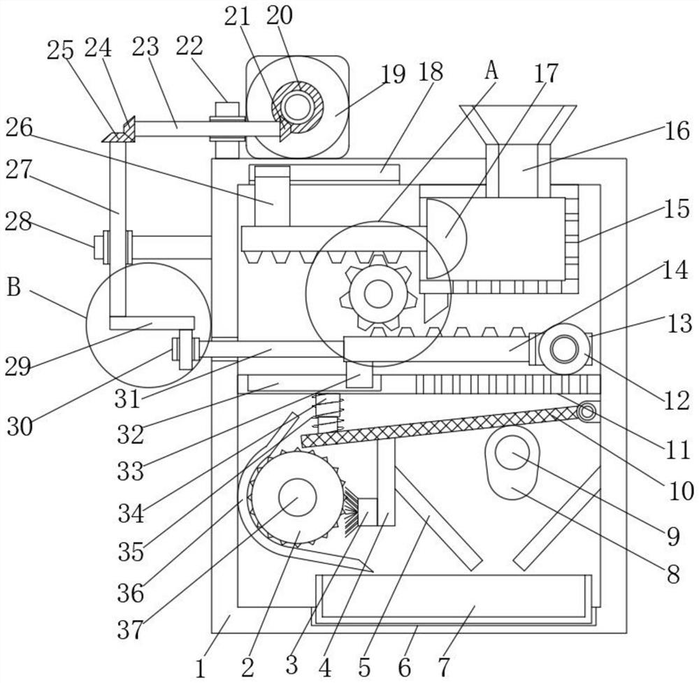 Tablet grinding device for medical nursing department