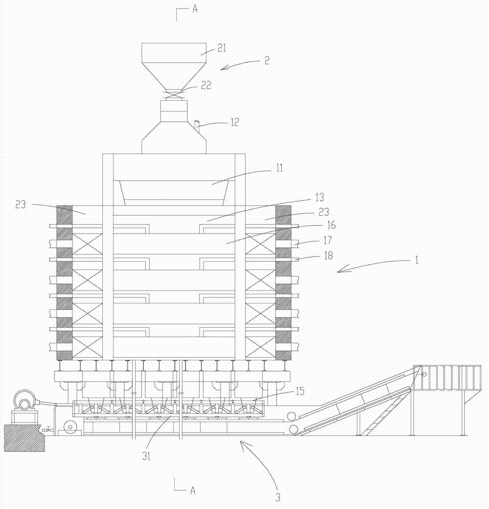 Oil shale external heat radiation type retort