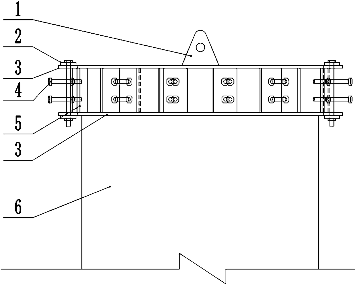 Steel pile afloat joining limiter and use method thereof