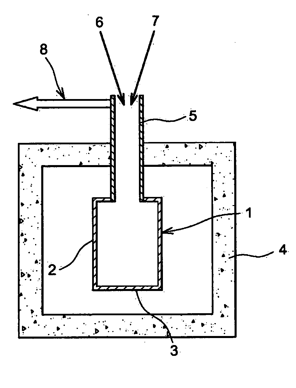 Process for waste confinement by vitrification in metal cans