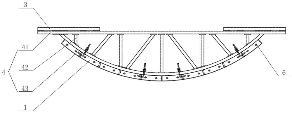 Inverted arch formwork applied to three-pipe one-connected concrete structure inverted siphon pipeline