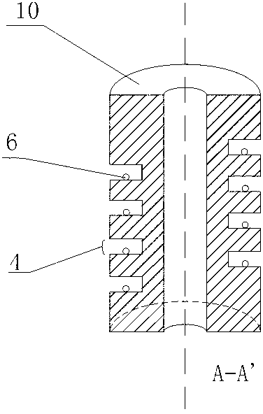 Optical fiber sensing device waveform grooves and cylinder body