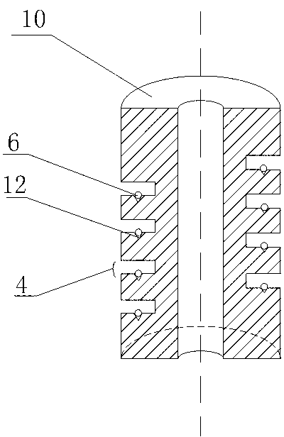 Optical fiber sensing device waveform grooves and cylinder body