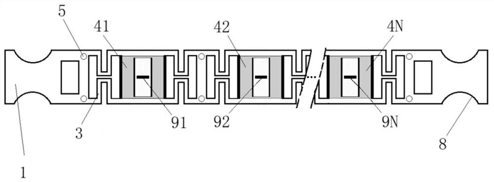 A high-resolution wide-range micro-mechanical potentiometer lead-out structure and method