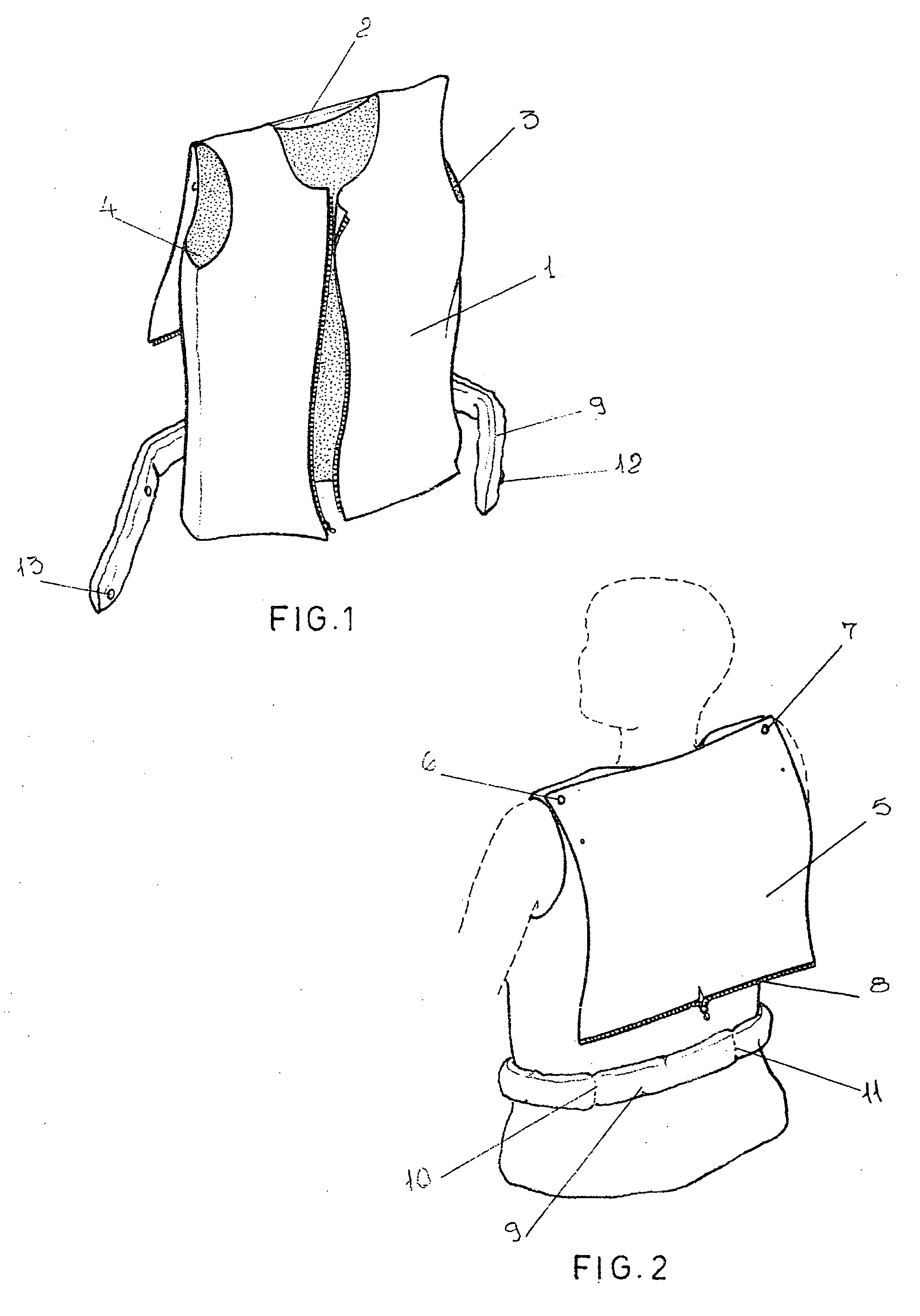 Textile waistcoat capable of offsetting muscular contractures