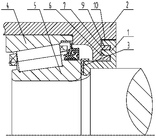 Novel high-speed railway bearing rear stop structure