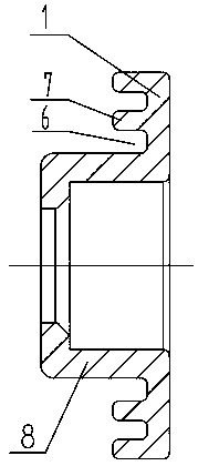 Novel high-speed railway bearing rear stop structure