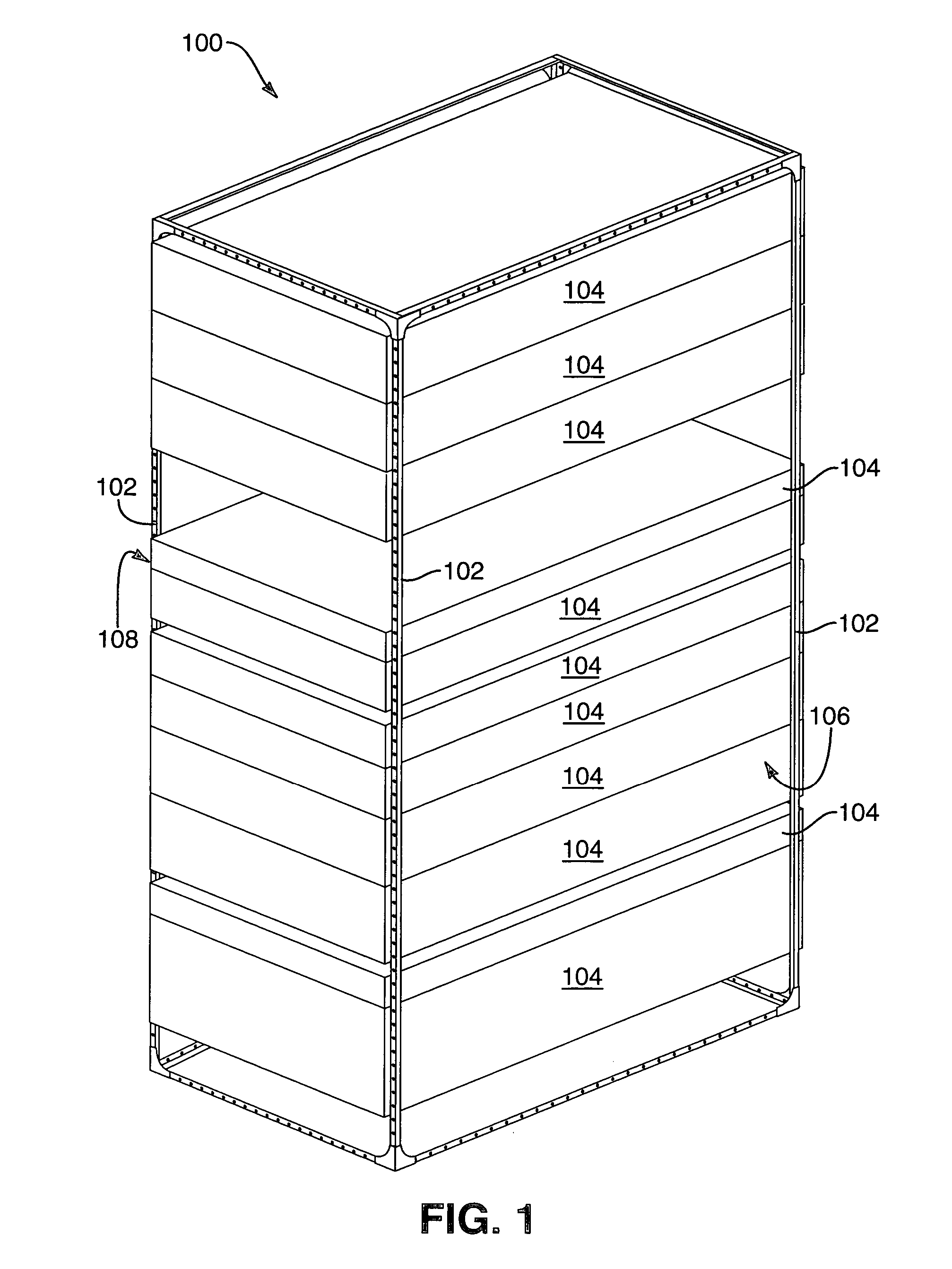 Apparatus and system for vertically storing computing devices