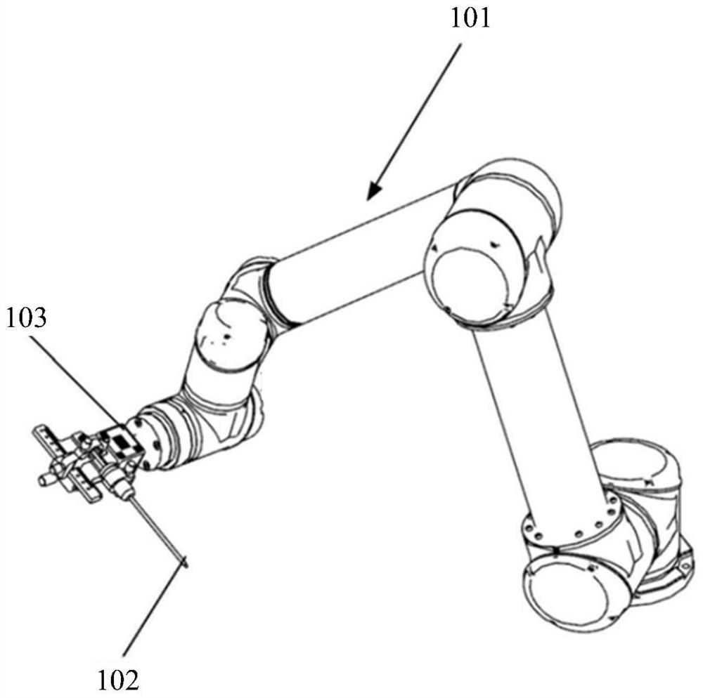 Length measuring system of marking block and surgical robot system