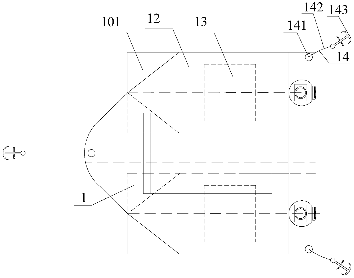 Navigable wave power generation device