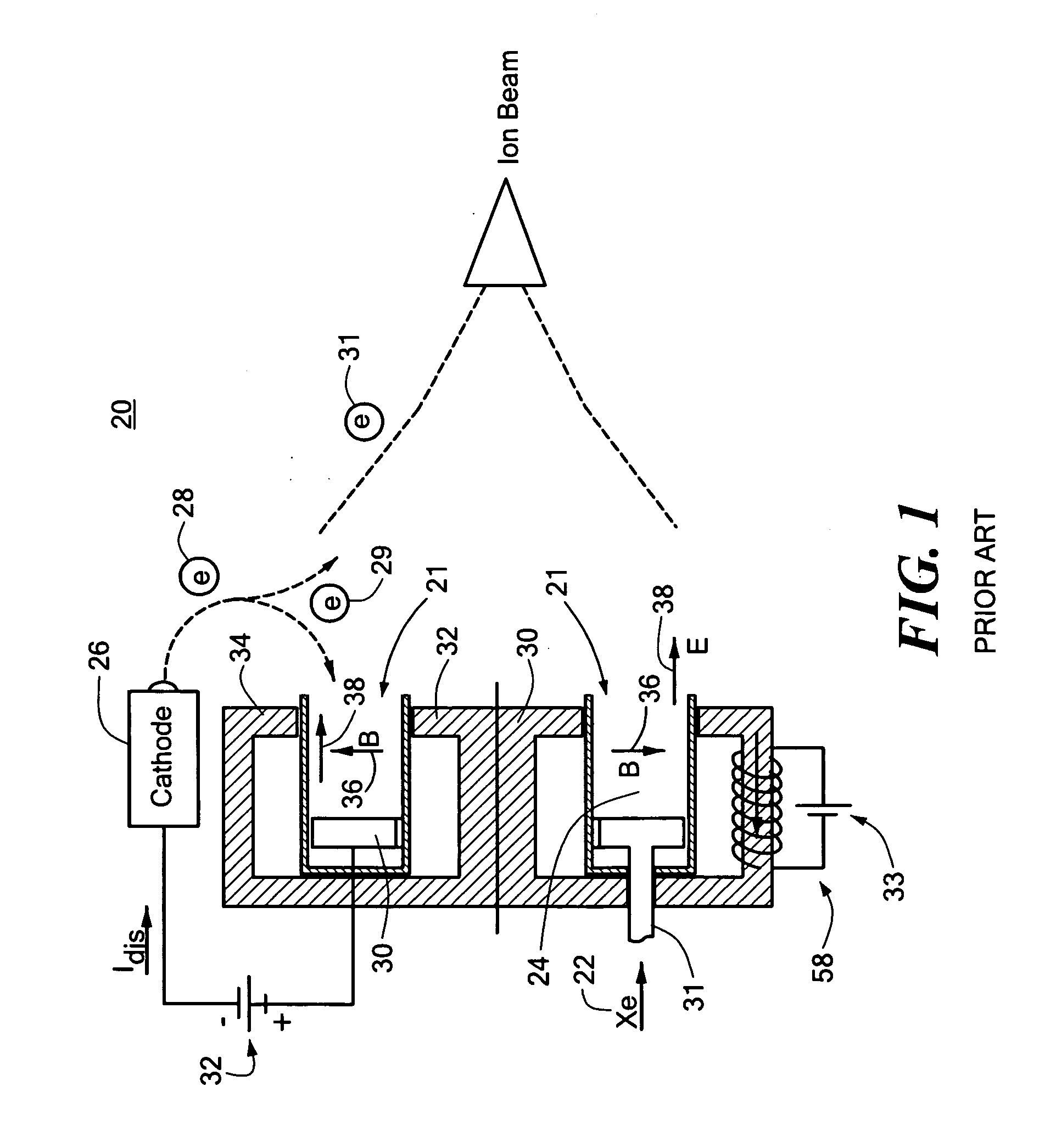 Hall thruster with shared magnetic structure