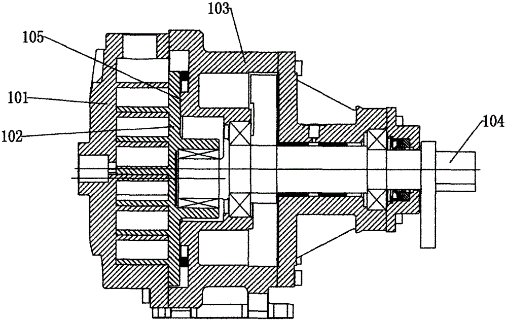 Horizontal vortex air compressor for oil injection