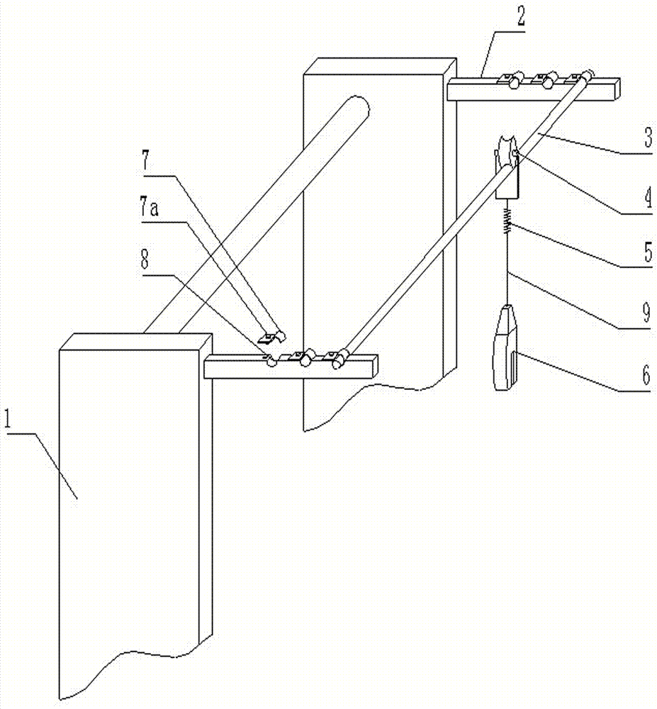 Suspension type cloth inspecting machine broken end sewing device