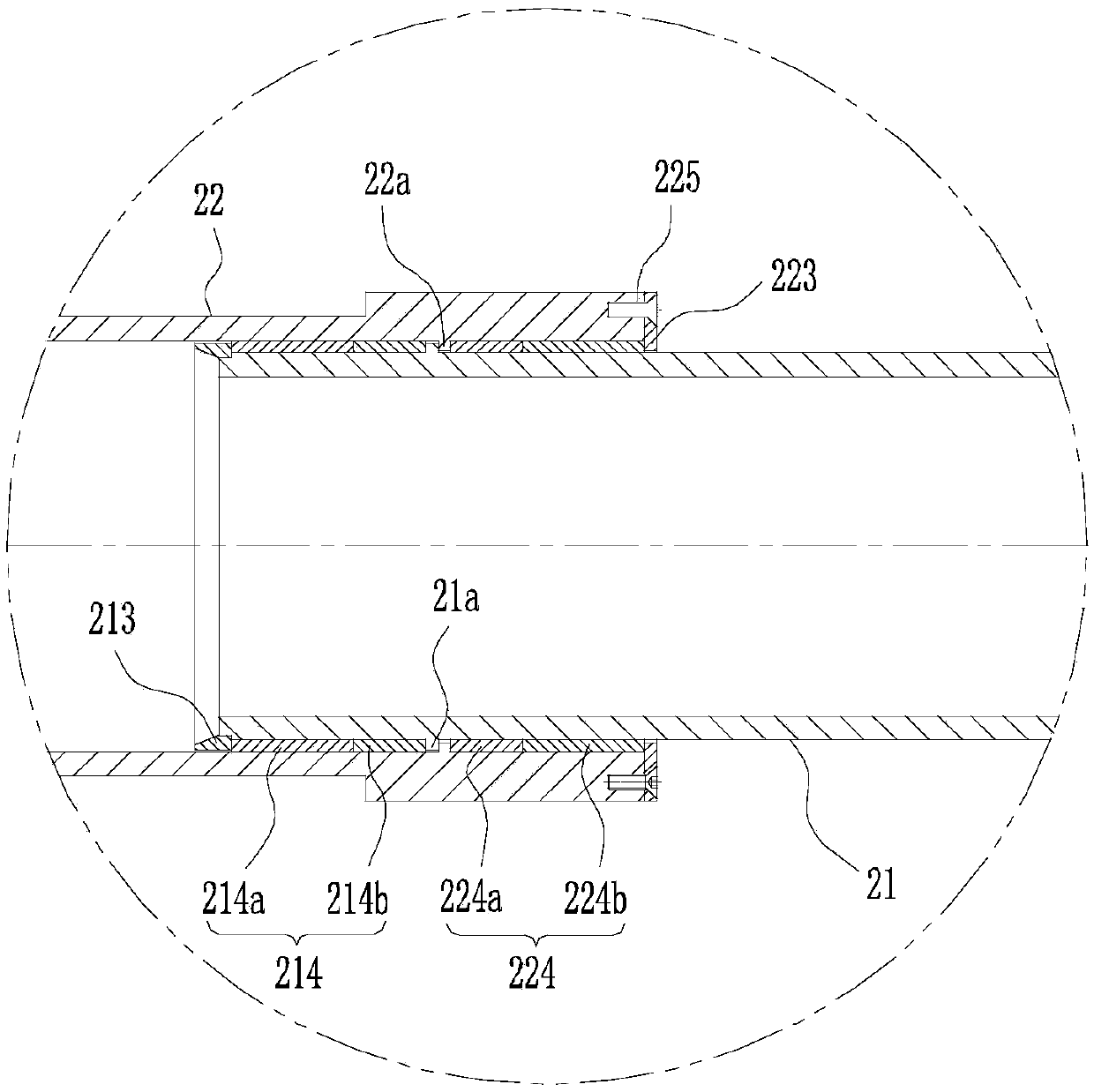 Telescopic pumping pipe